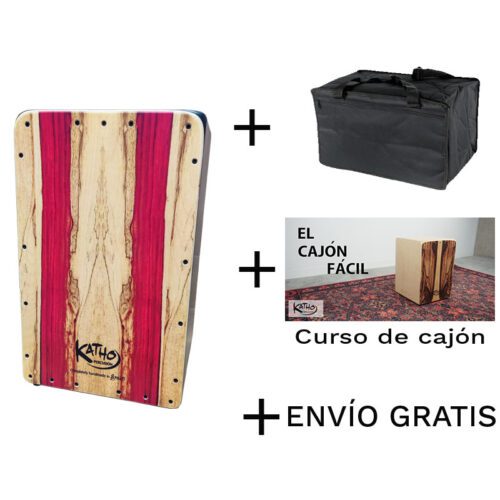 Cajón flamenco Bariolé + Funda + Curso + envío