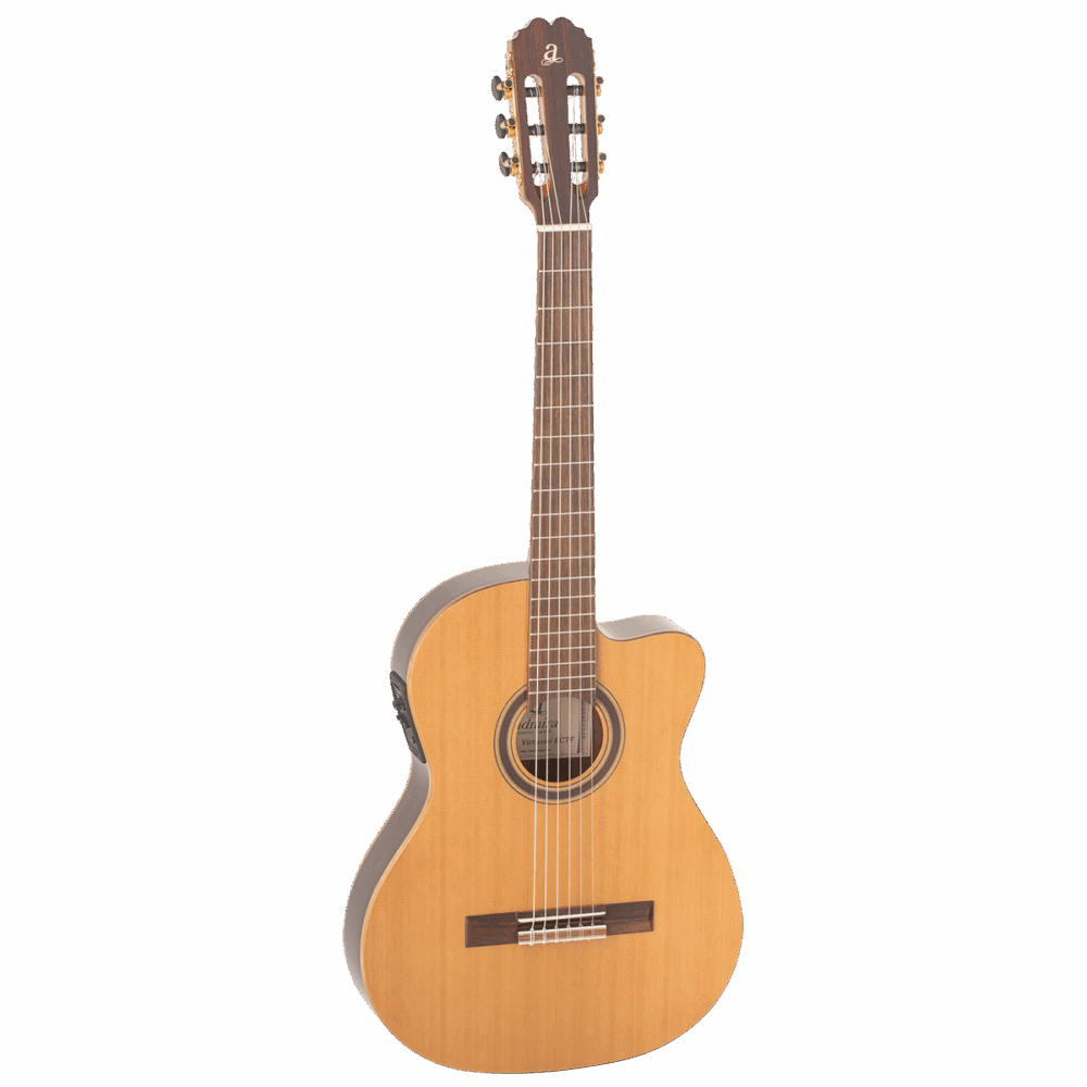 GUITARRA CLÁSICA ADMIRA VIRTUOSO ELECTRIFICADA FISHMAN CUERPO ESTRECHO CUTAWAY SERIE CONSERVATORIO