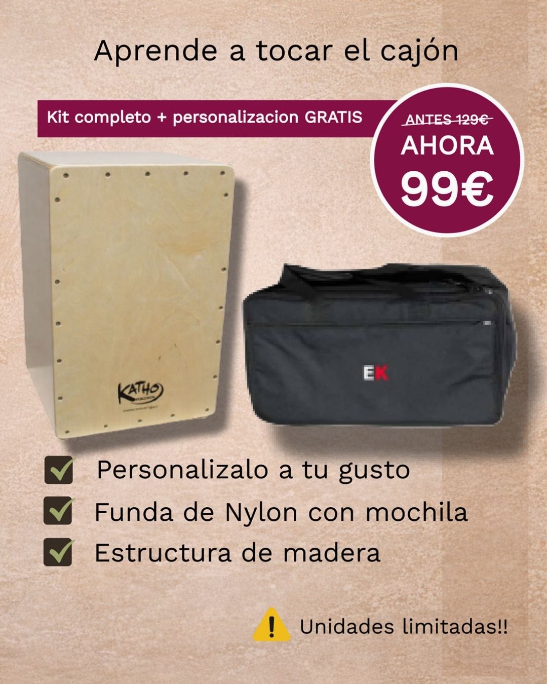Kit Cajon personalizado Oferta MV